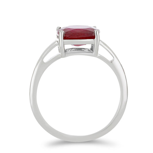 Anillo de Plata con Rubí de Madagascar