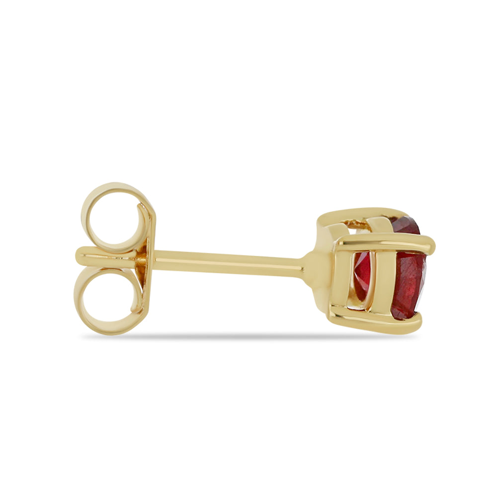 Pendientes de Oro 9K con Rubí de Mozambique