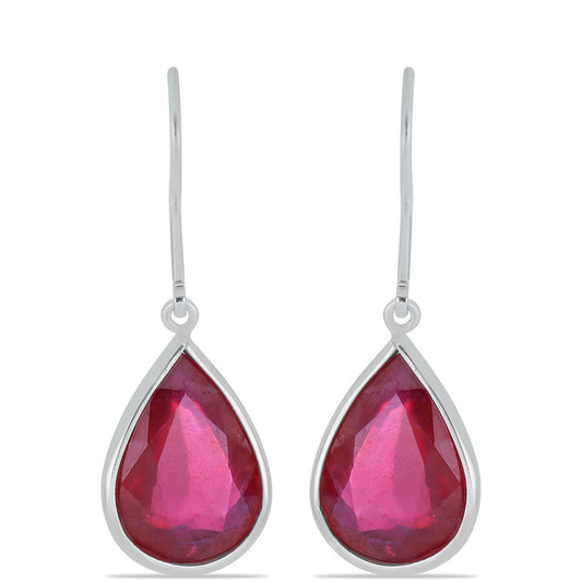 Pendientes de Plata con Rubí de Madagascar