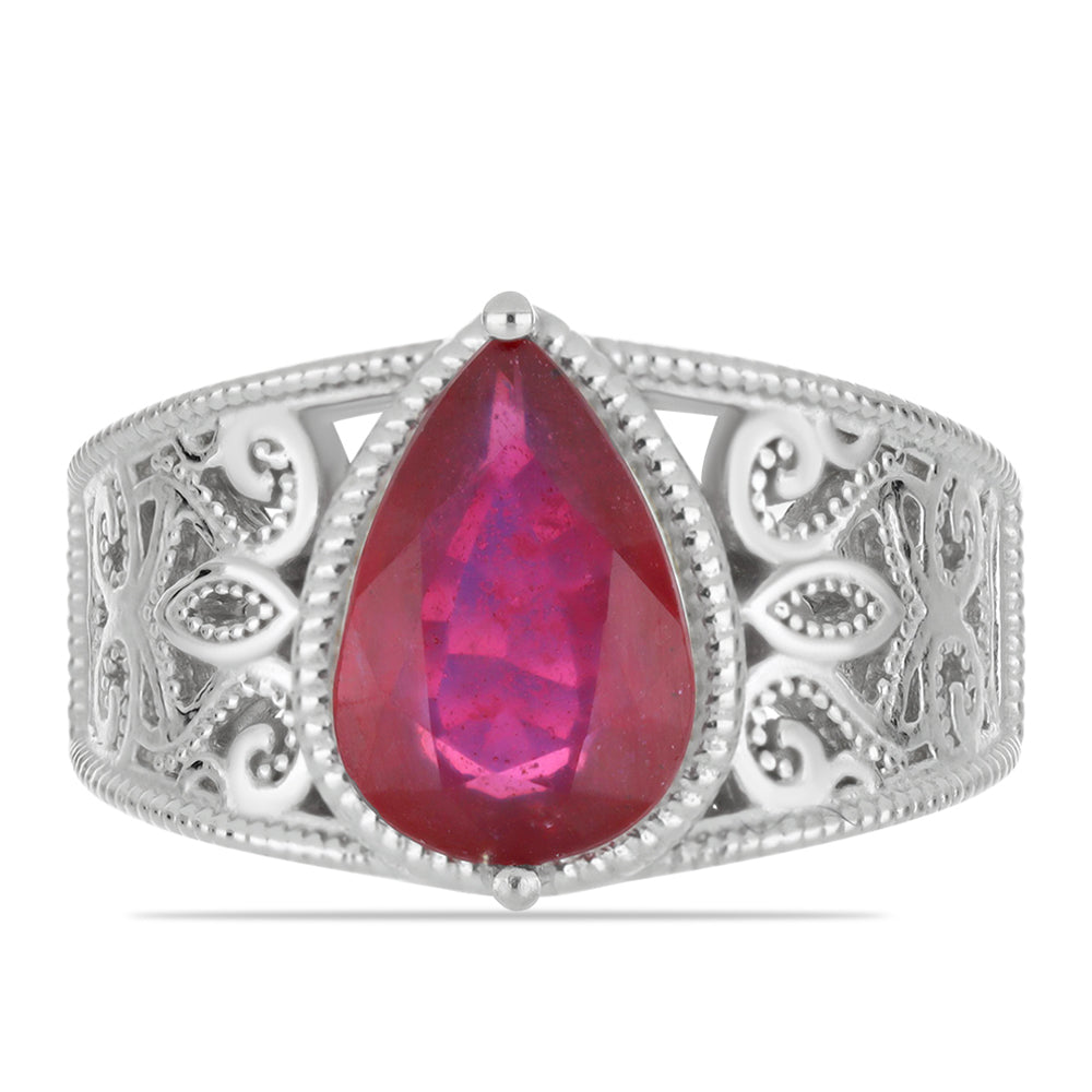 Anillo de Plata con Rubí de Madagascar