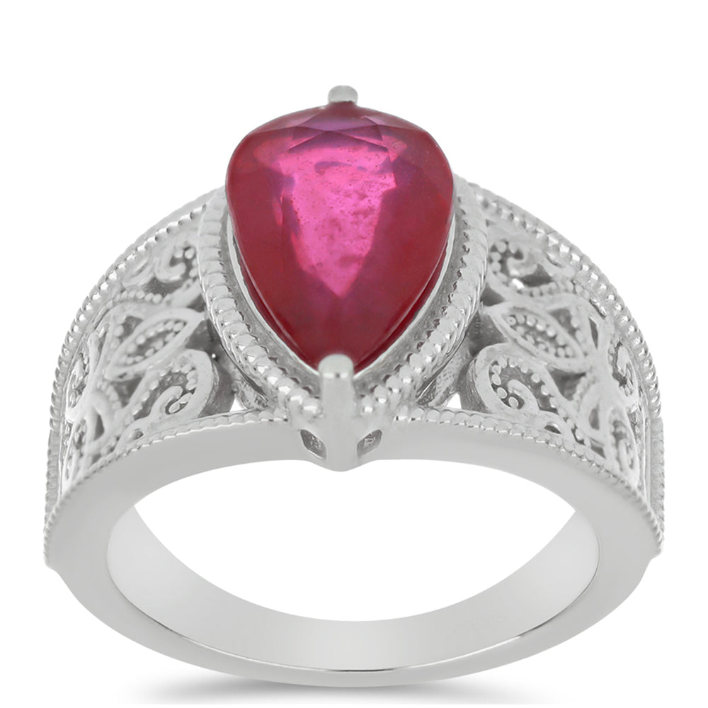 Anillo de Plata con Rubí de Madagascar