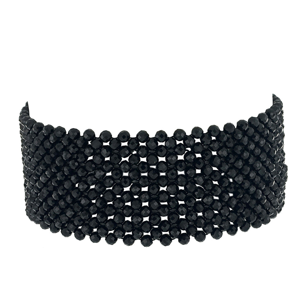 Pulsera de Plata Bañada en Oro con Espinela Negra 1