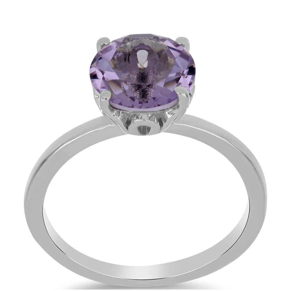 Anillo de Plata con Amatista Rosa de Francia