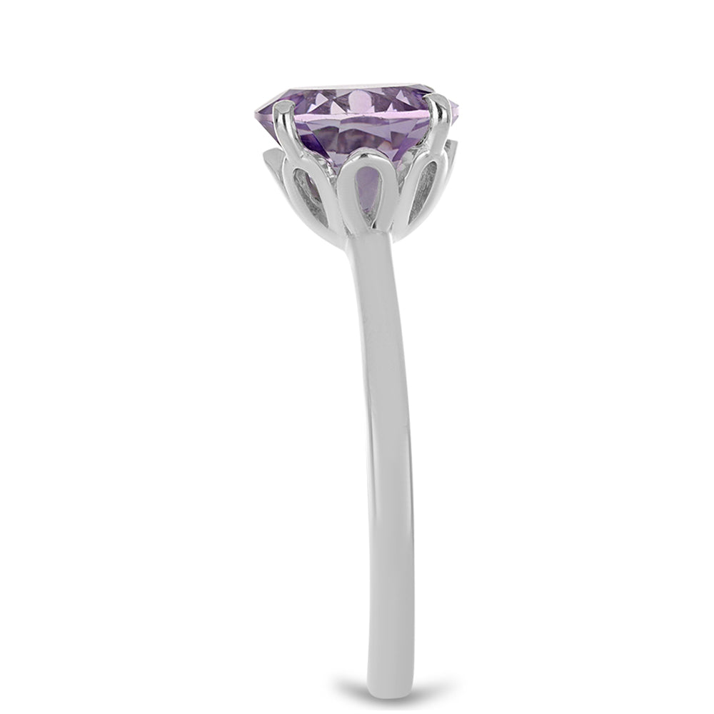 Anillo de Plata con Amatista Rosa de Francia