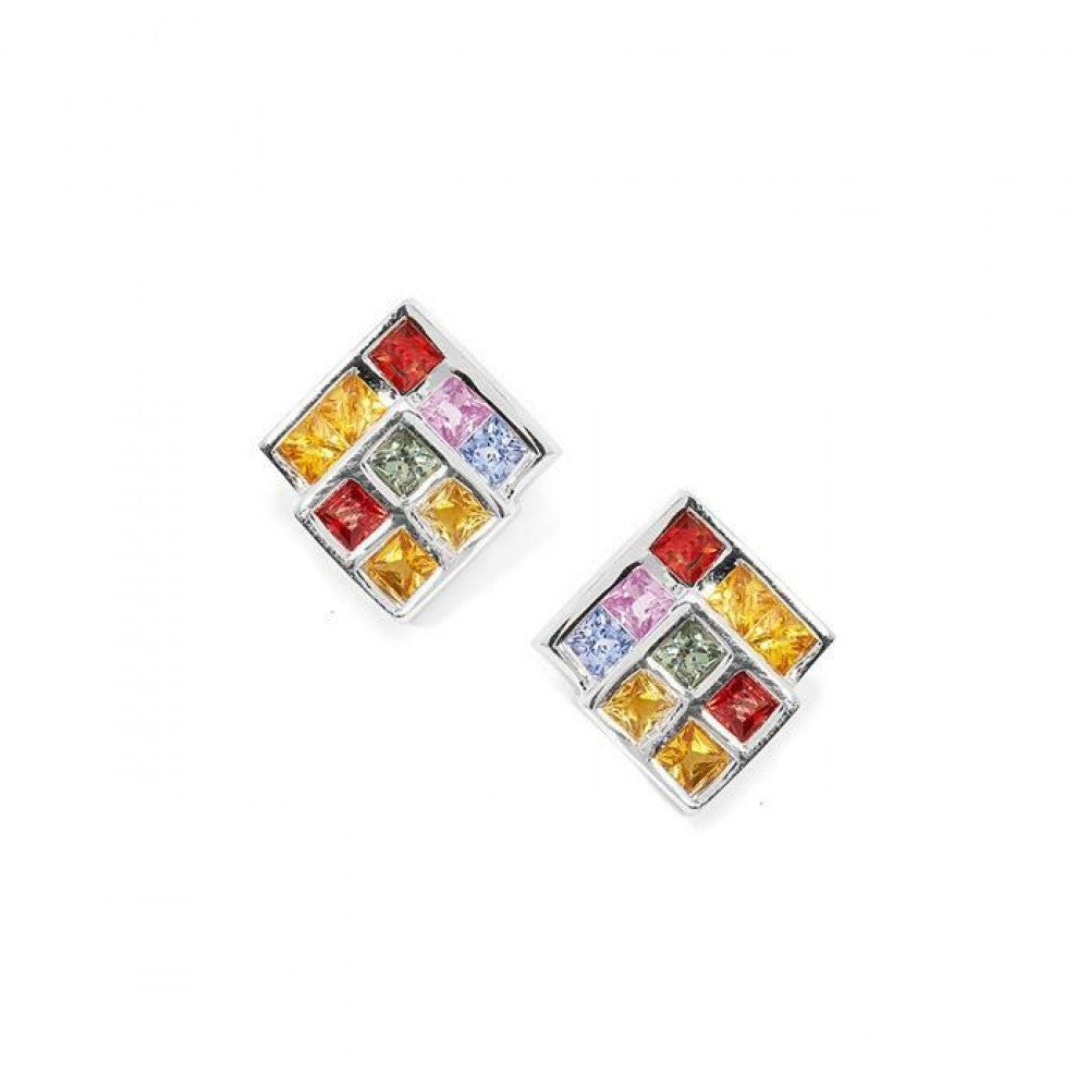 Pendientes de Plata Bañada en Oro con Turmalina Arco Iris Pelmadulla