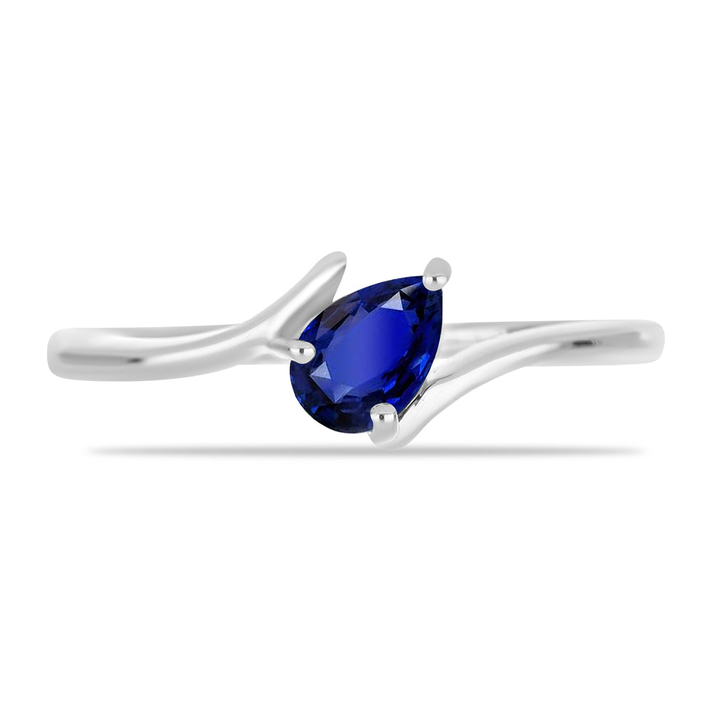 Anillo de Plata con Zafiro Azul Australiano