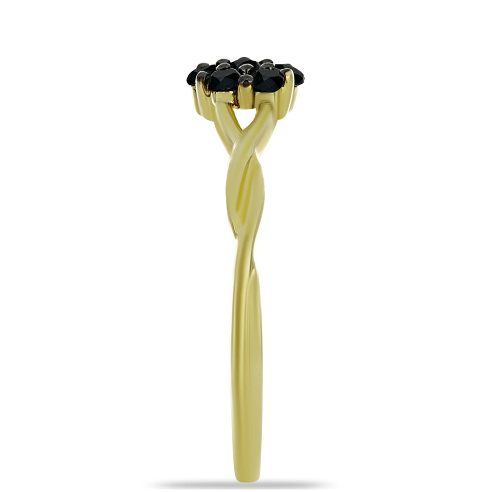 Anillo de Oro 9K con Diamante Negro