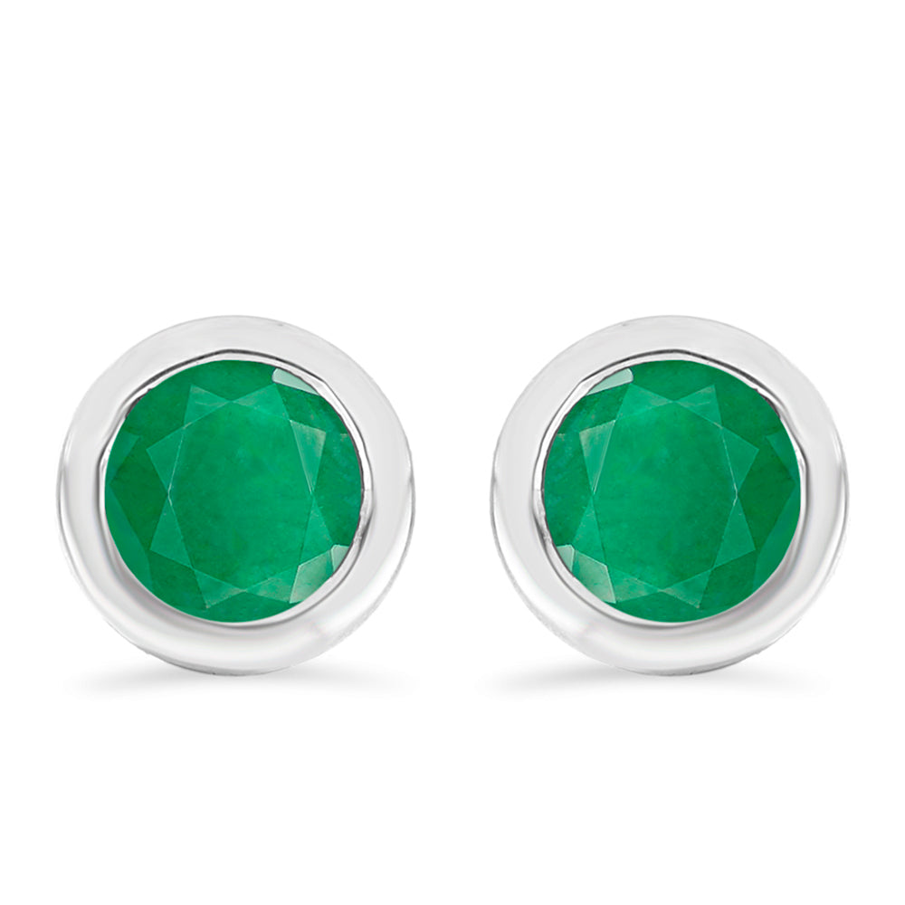 Pendientes de Plata con Esmeralda de Brasil