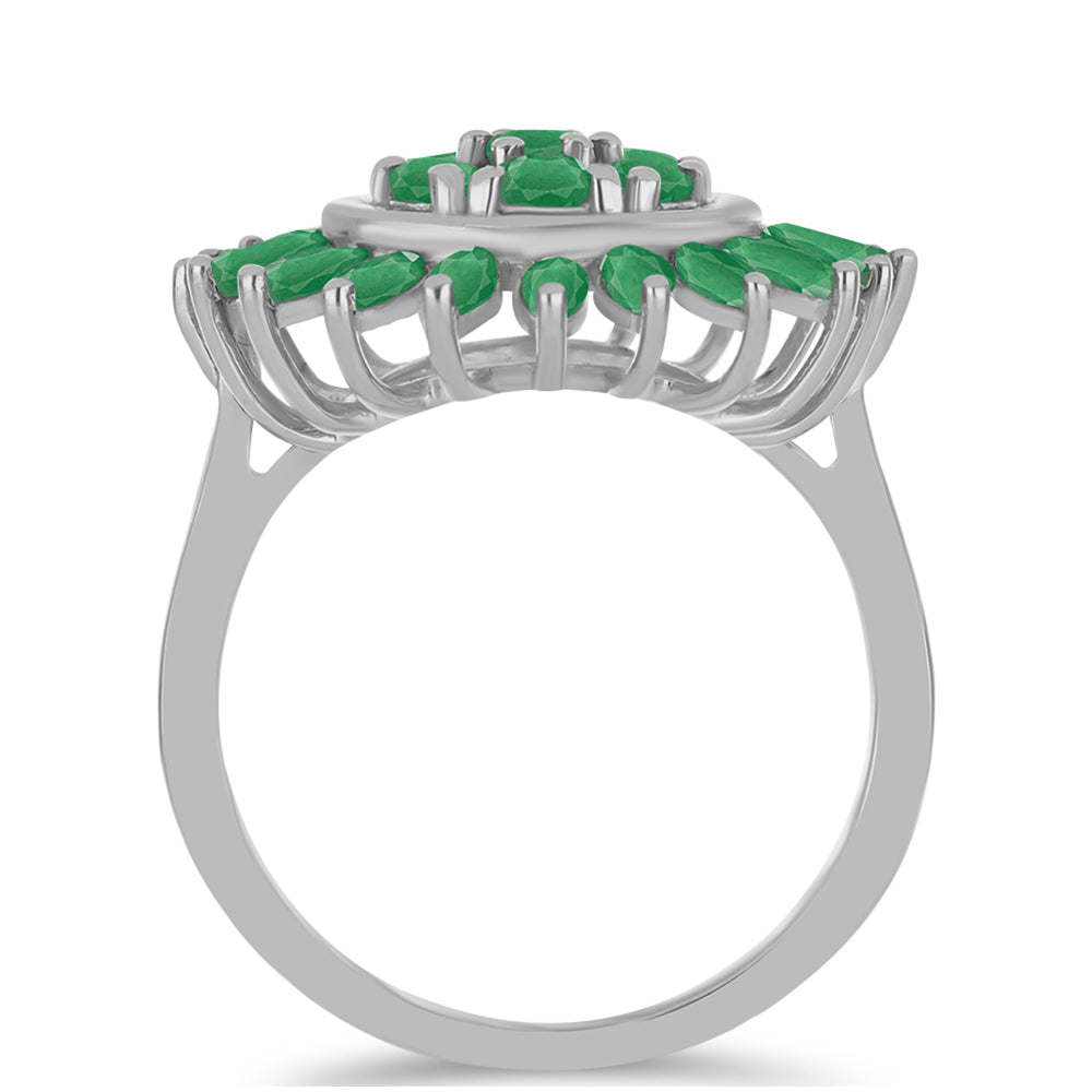 Anillo de Plata con Esmeralda de Brasil 2