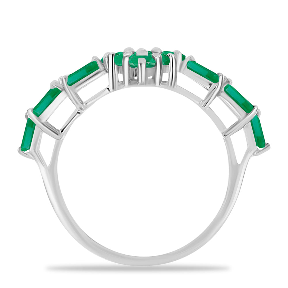 Anillo de Plata con Esmeralda de Brasil 2