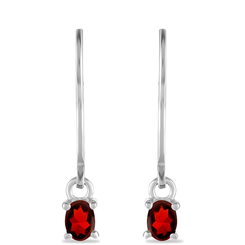 Pendientes de Plata con Granate Barton