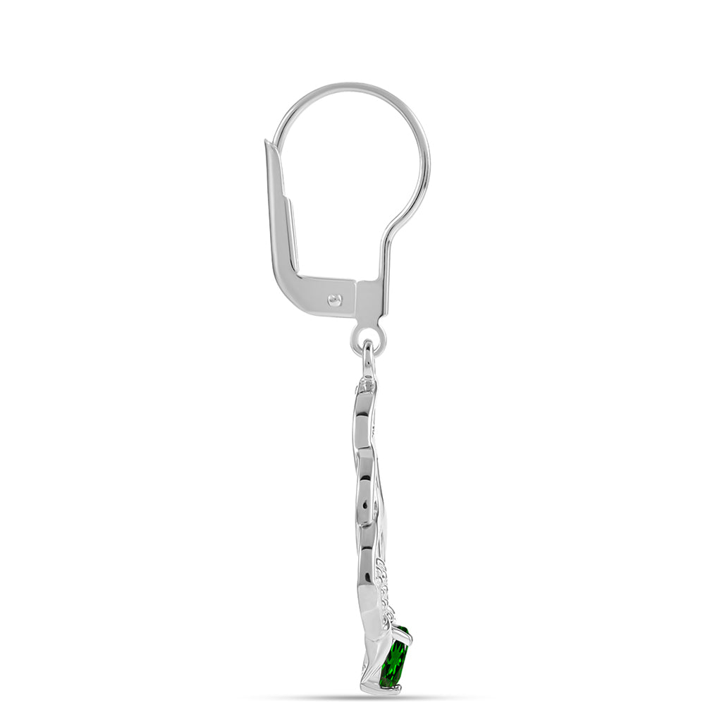 Pendientes de Plata con Diópsido de Cromo