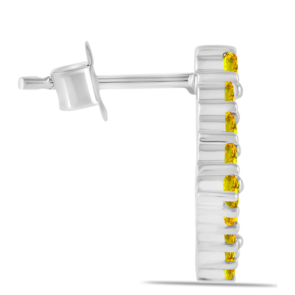 Pendientes de Plata con Citrino de los Montes Urales