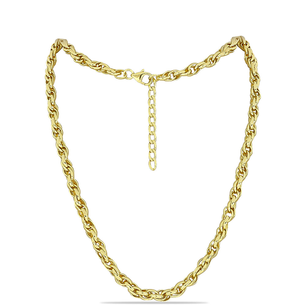 Cadena de Plata Bañada en Oro ( Collar )