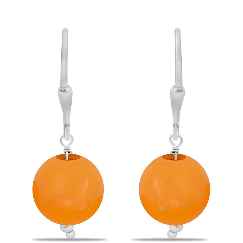 Pendientes de Plata con Jade Amarillo