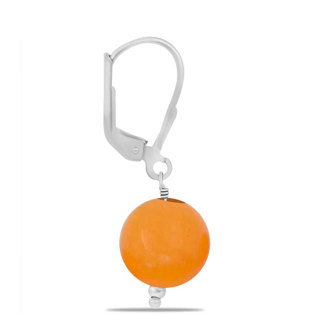 Pendientes de Plata con Jade Amarillo