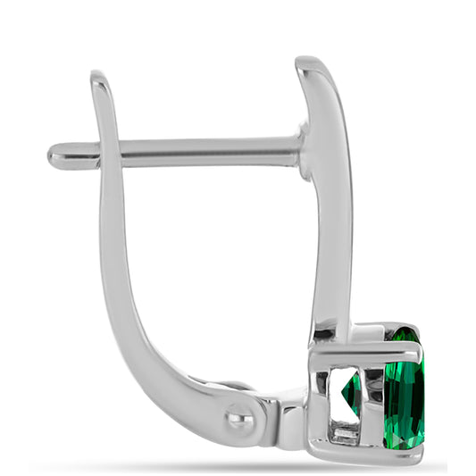 Pendientes de Plata con Turmalina Verde