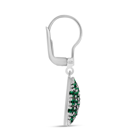 Pendientes de Plata con Turmalina Verde