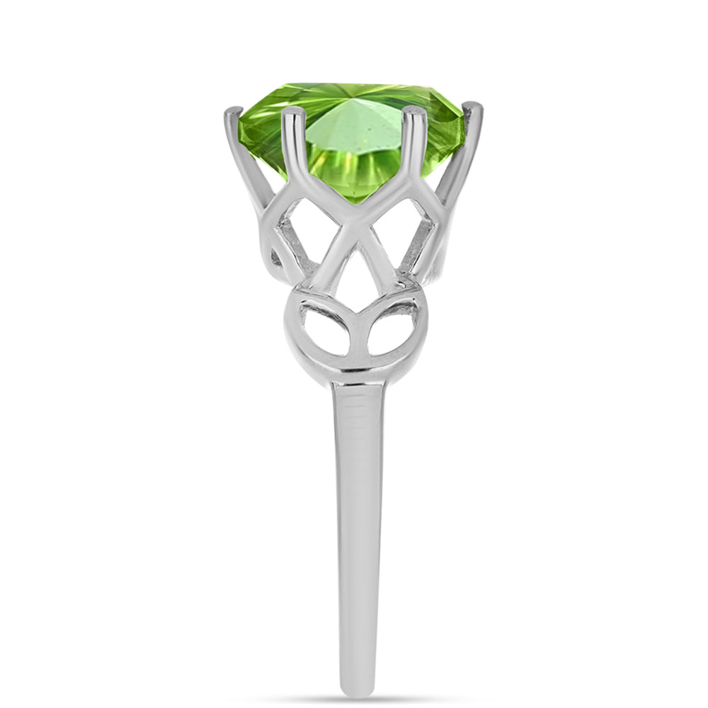 Anillo de Plata con Cuarzo Verde Helecho