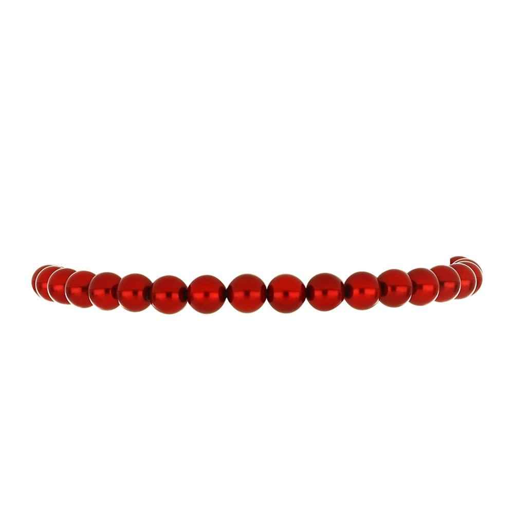 Pulsera de Plata Bañada en Oro con Perla roja de río