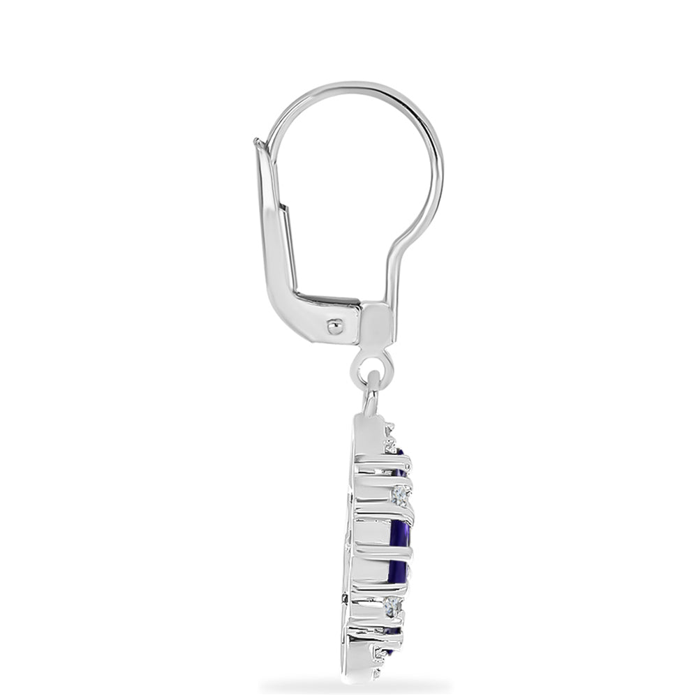 Pendientes de Plata con Lolita y Topacio Blanco