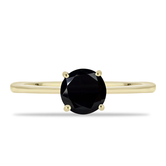Anillo de Plata Bañada en Oro con Ónix negro de Suwar