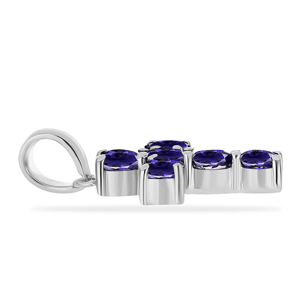 Cruz Colgante de Plata con Lolita