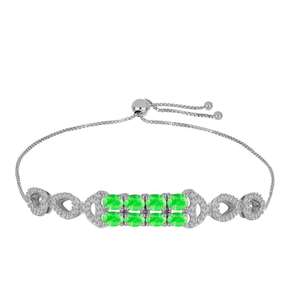 Pulsera de Plata con Ópalo Hialita y Topacio Blanco 1