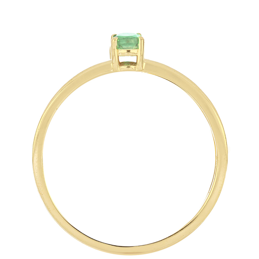 Anillo de Oro 9K con Esmeralda de Brasil 2
