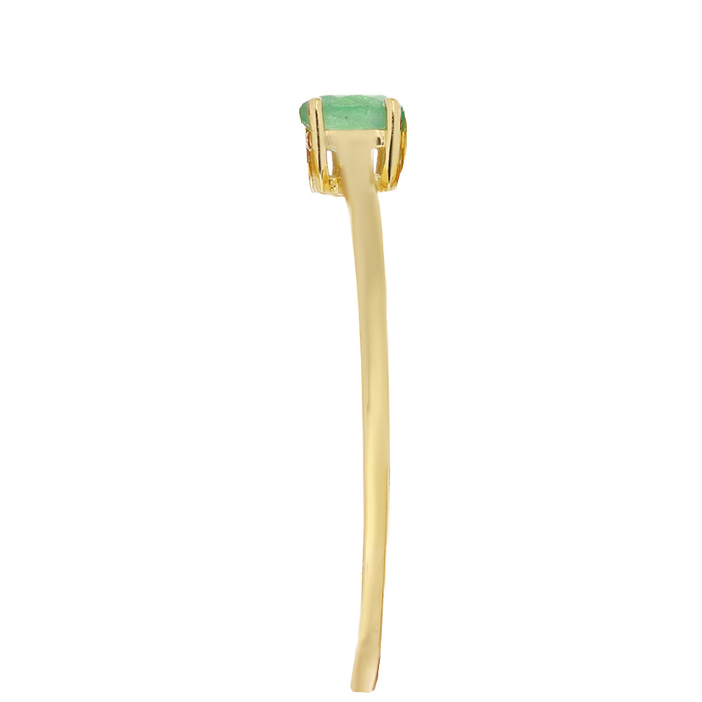 Anillo de Oro 9K con Esmeralda de Brasil 3