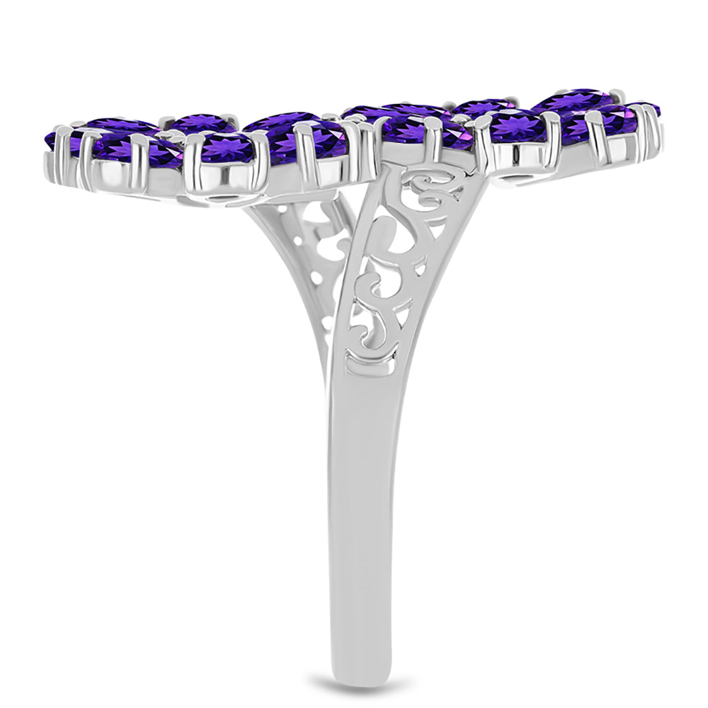 Anillo de Plata con Amatista de Marruecos