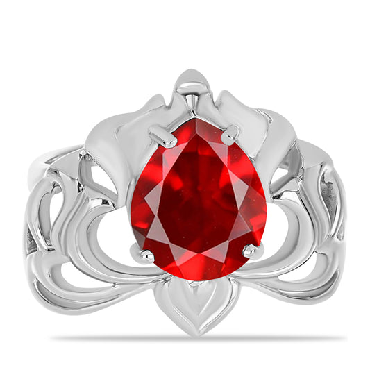 Anillo de Plata con Ágata Roja