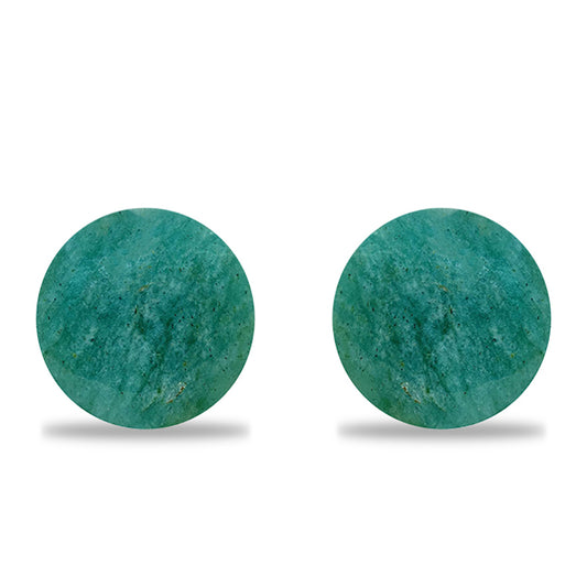 Pendientes de Plata Bañada en Oro con Amazonita