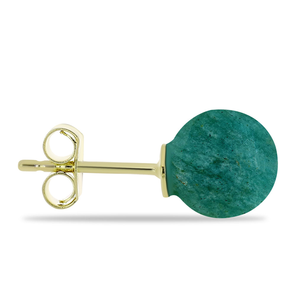 Pendientes de Plata Bañada en Oro con Amazonita