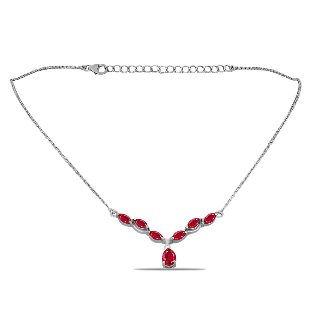 Collar de Plata con Ágata Roja