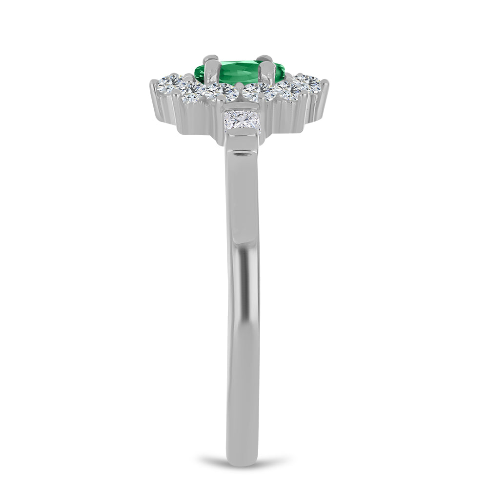 Anillo de Plata con Alejandrita natural y Topacio Blanco