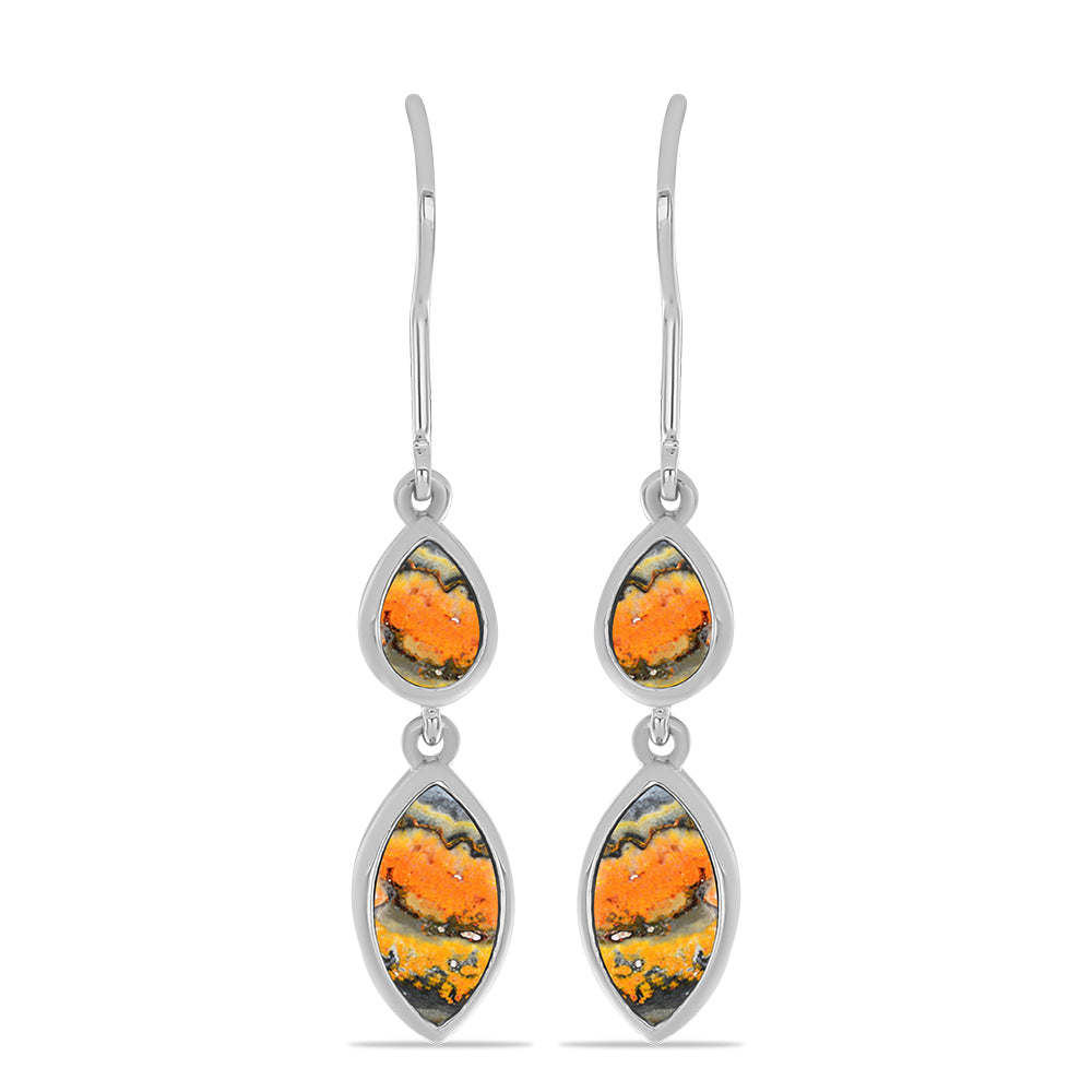 Pendientes de Plata con Jasper de Bumble Bee
