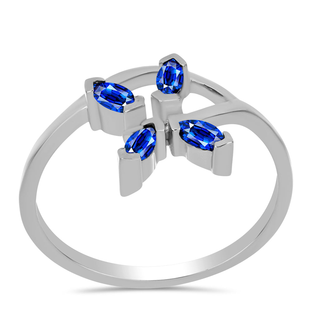 Anillo de Plata con Zafiro Azul Australiano