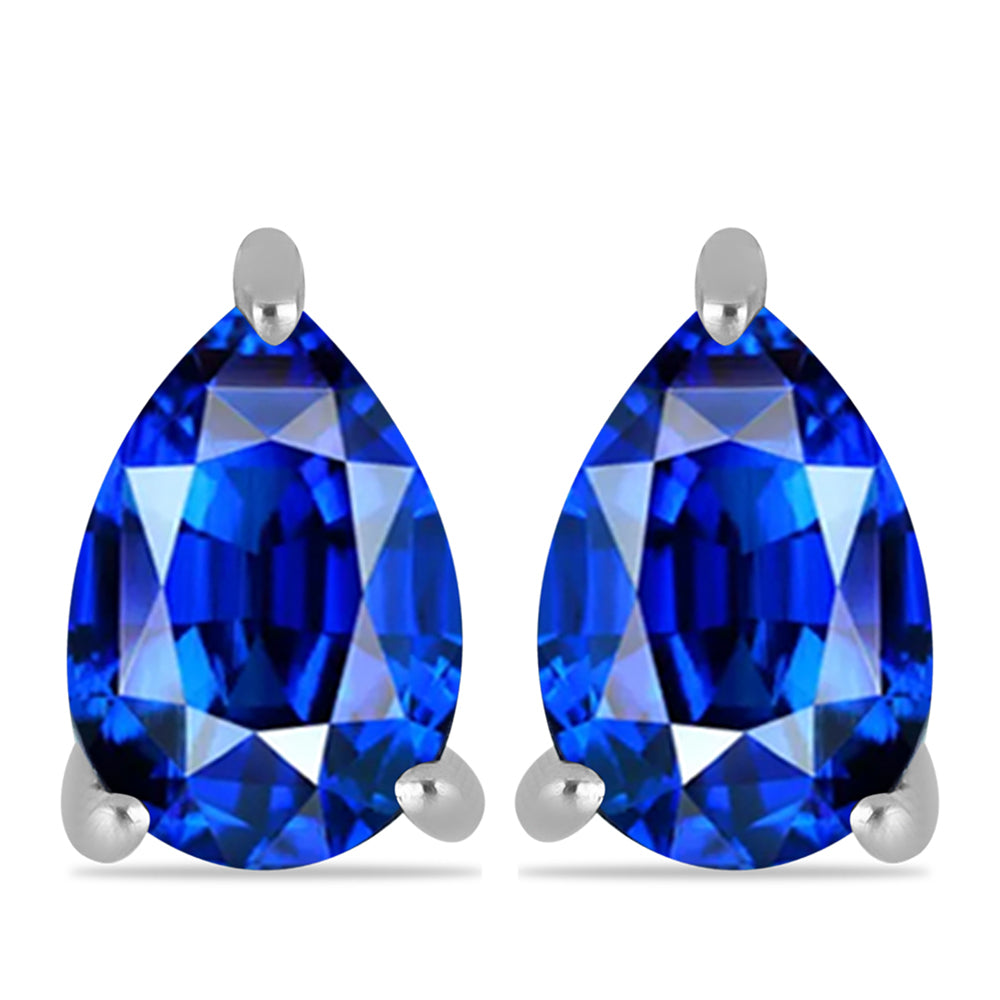 Pendientes de Plata con Zafiro Azul Australiano