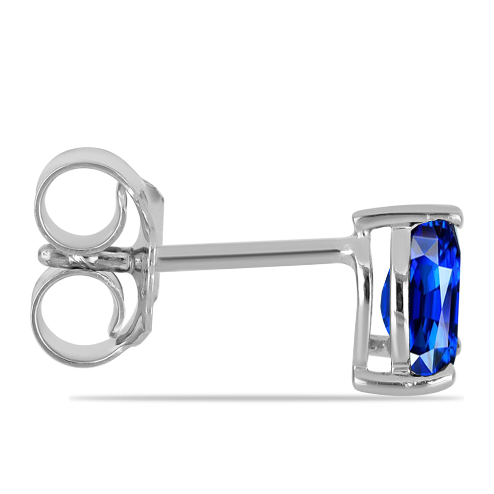 Pendientes de Plata con Zafiro Azul Australiano