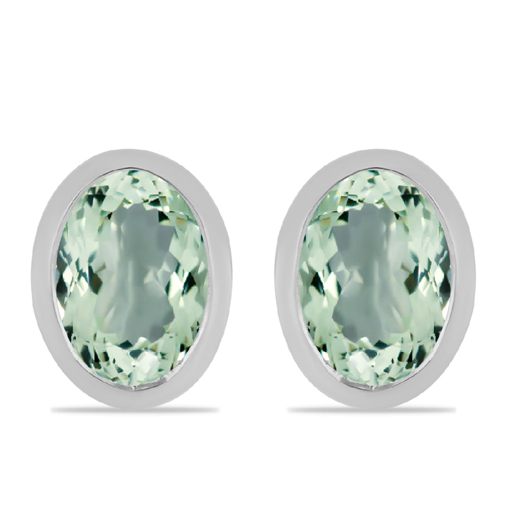 Pendientes de Plata con Amatista Verde