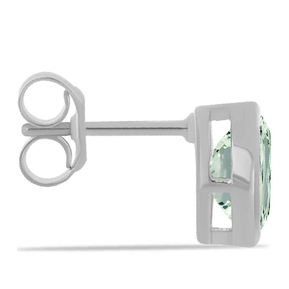 Pendientes de Plata con Amatista Verde
