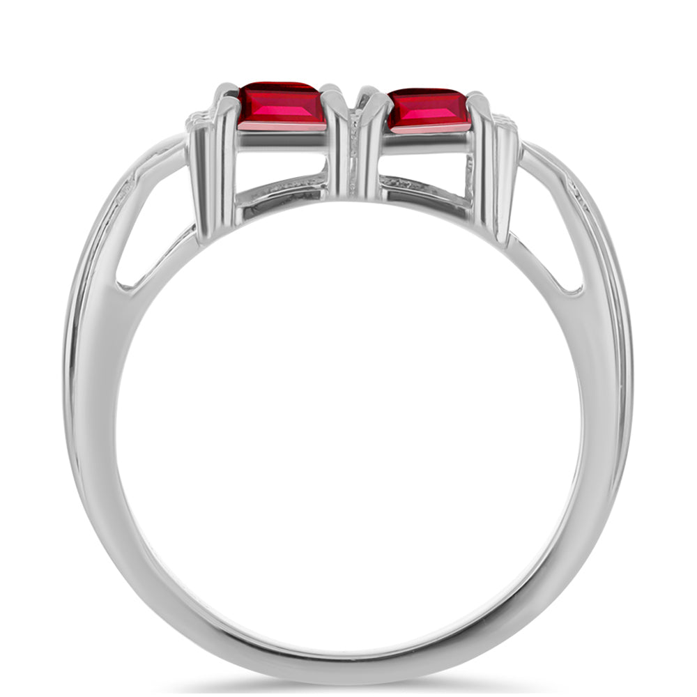 Anillo de Plata con Granate Barton y Topacio Blanco