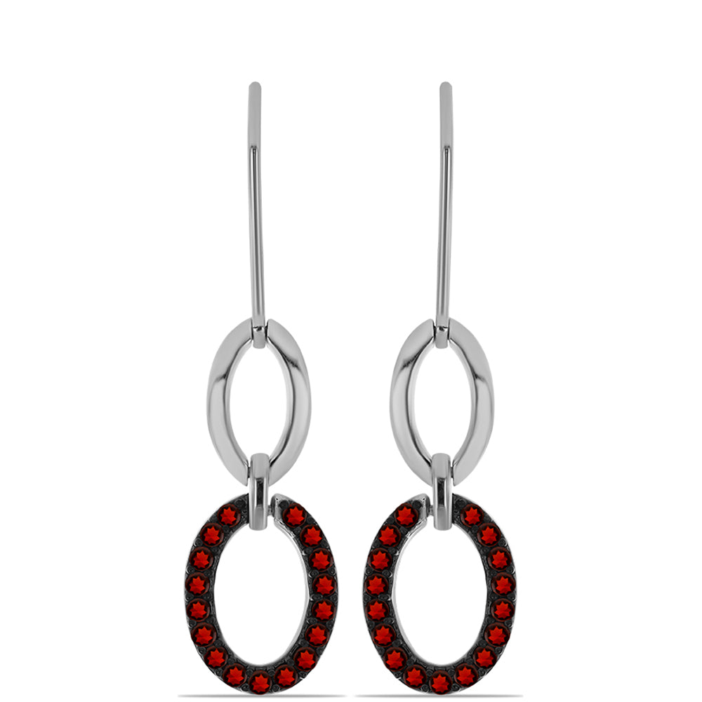 Pendientes de Plata con Granate Barton