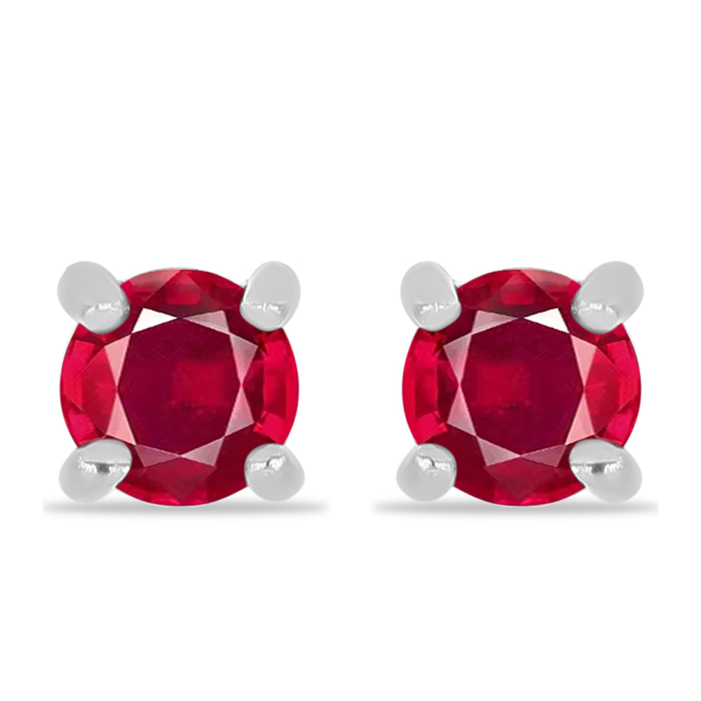 Pendientes de Plata con Rubí de Madagascar