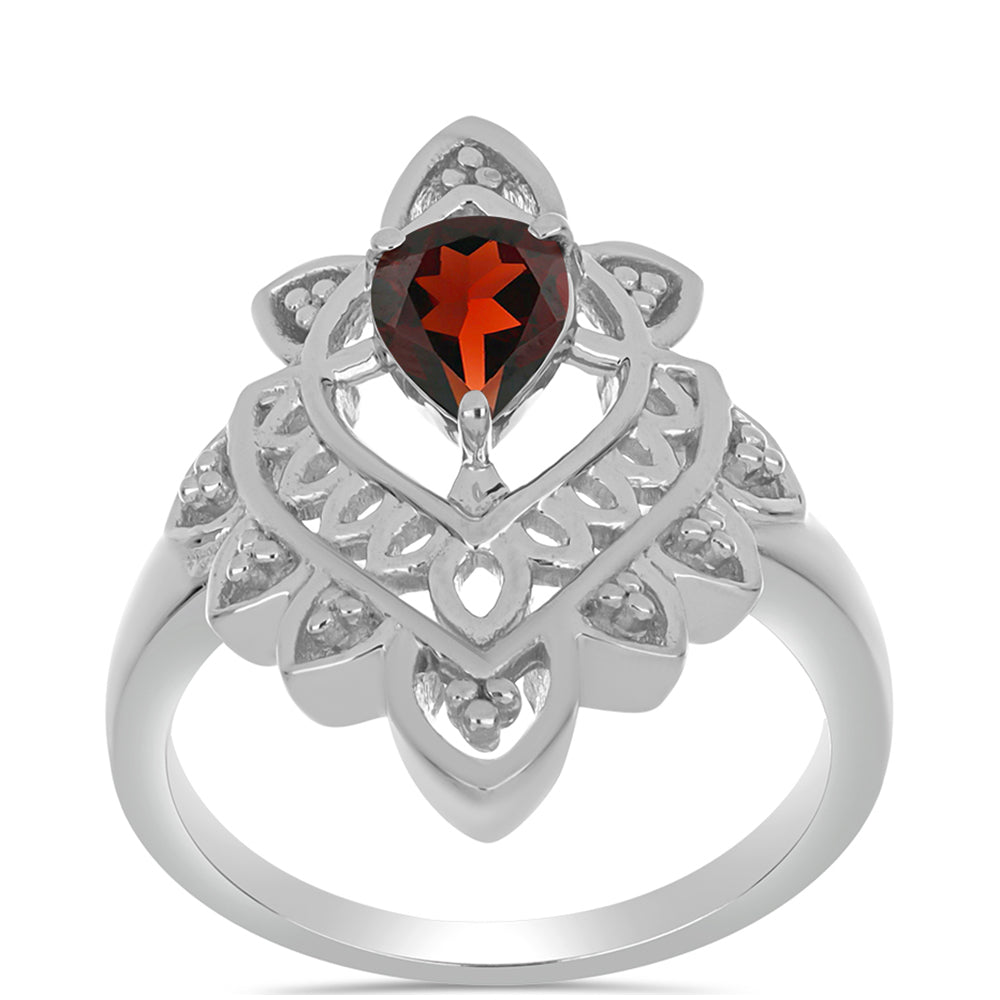 Anillo de Plata con Granate Barton