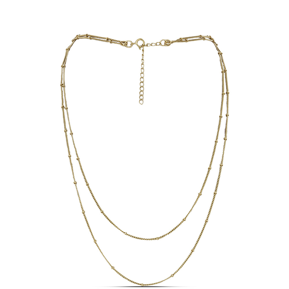 Cadena de Plata Bañada en Oro ( Collar )