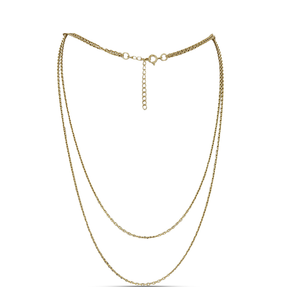 Cadena de Plata Bañada en Oro ( Collar )