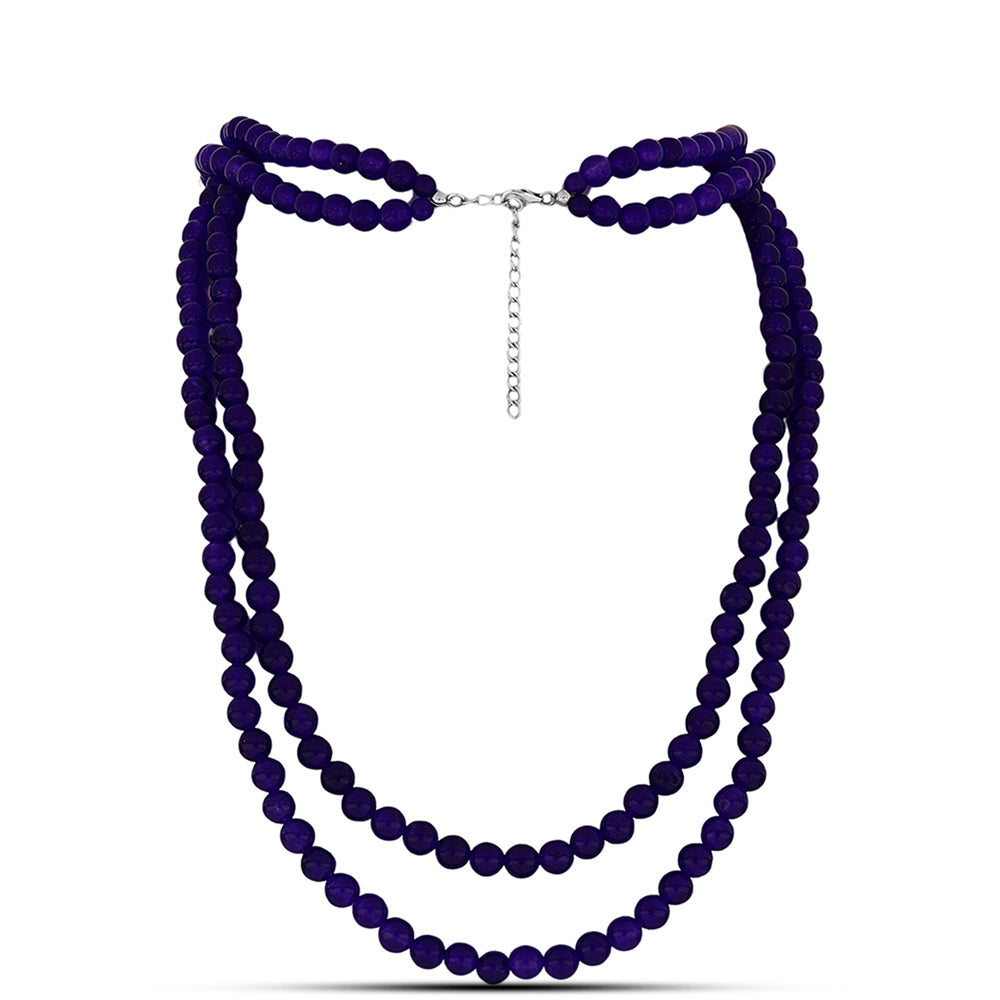 Collar de Plata con Jade Púrpura