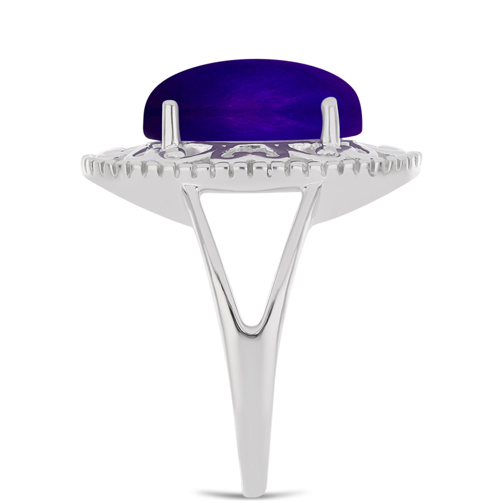 Anillo de Plata con Jade Púrpura